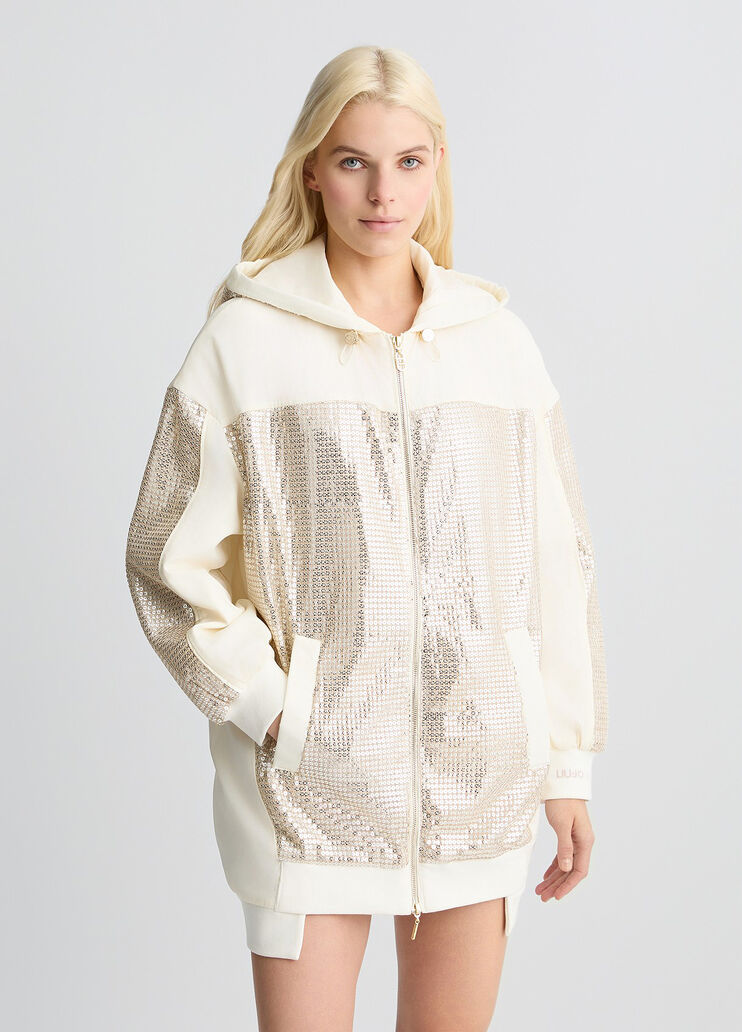 Parka with sequins beige Liu Jo - medium Parka with sequins beige Liu Jo - medium