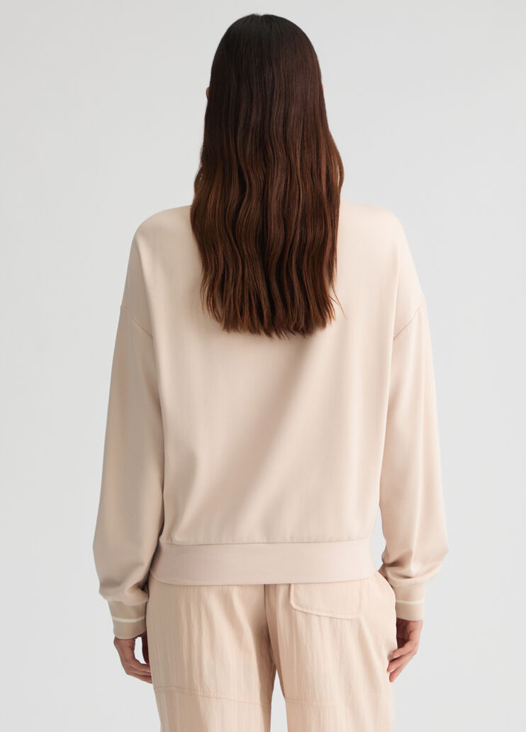 Sweatshirt with logo beige Liu Jo - large image number 1 Sweatshirt with logo beige Liu Jo - large image number 1