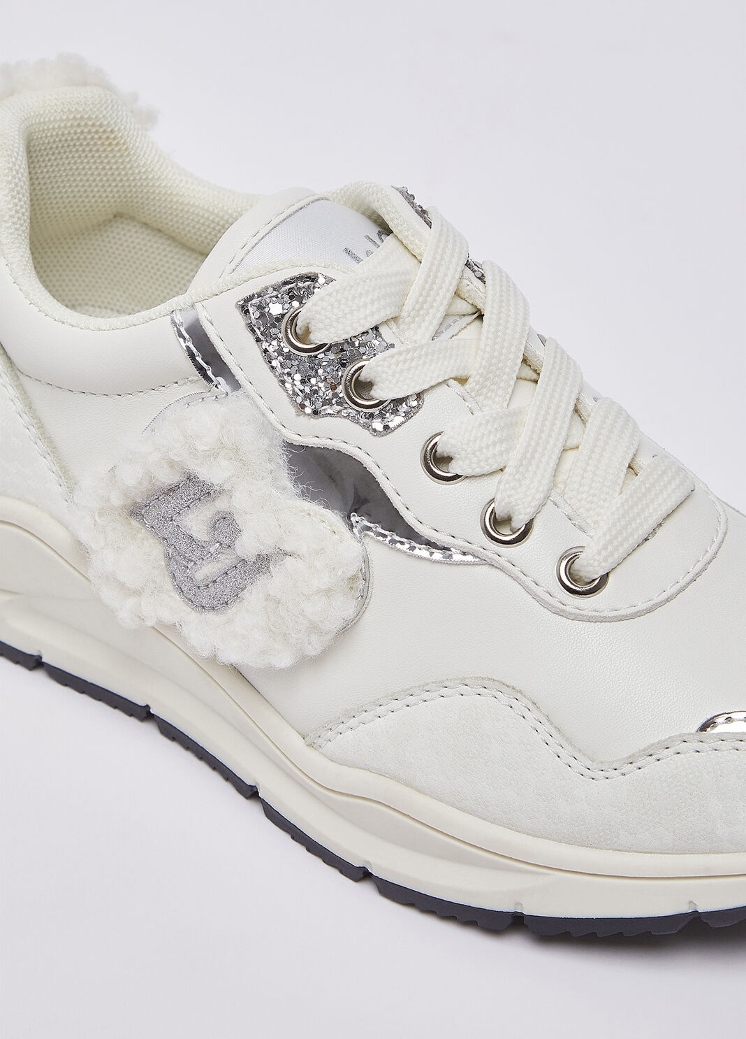 Sneakers with teddy details milky white Liu Jo - large image number 4