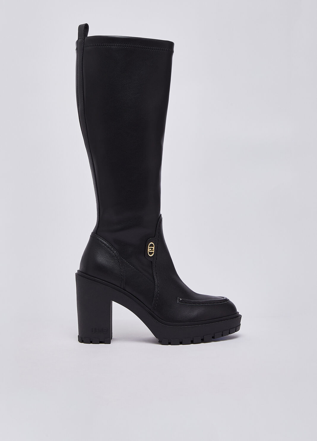 Knee-high boots with logo black Liu Jo - large image number 0