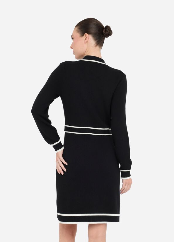 Silk-blend knit dress black Liu Jo - large image number 1