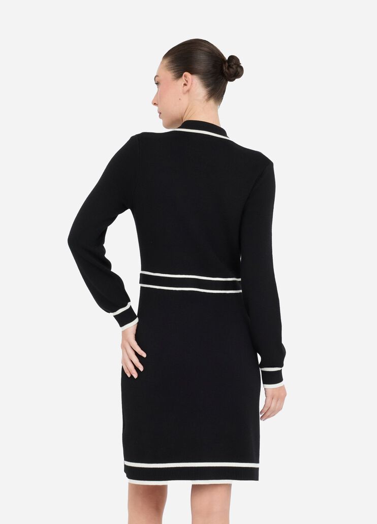 Silk-blend knit dress black Liu Jo - large image number 1 Silk-blend knit dress black Liu Jo - large image number 1