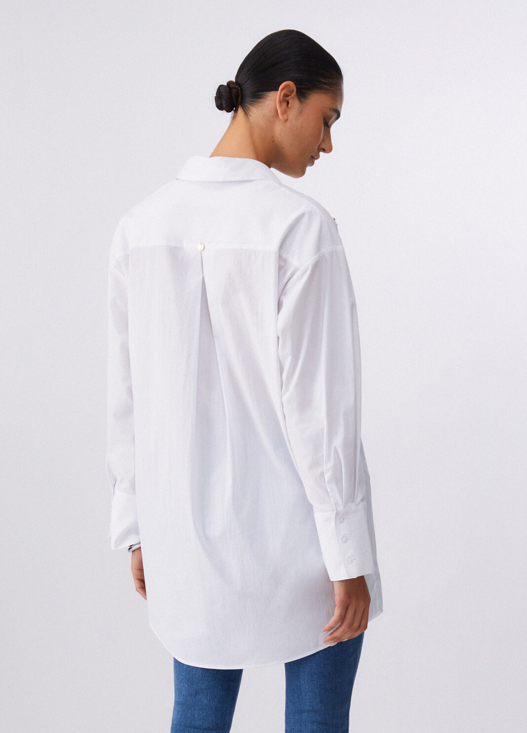 Hemdblusenkleid mit Schmuckstickereien Wei&szlig; Liu Jo - large image number 1