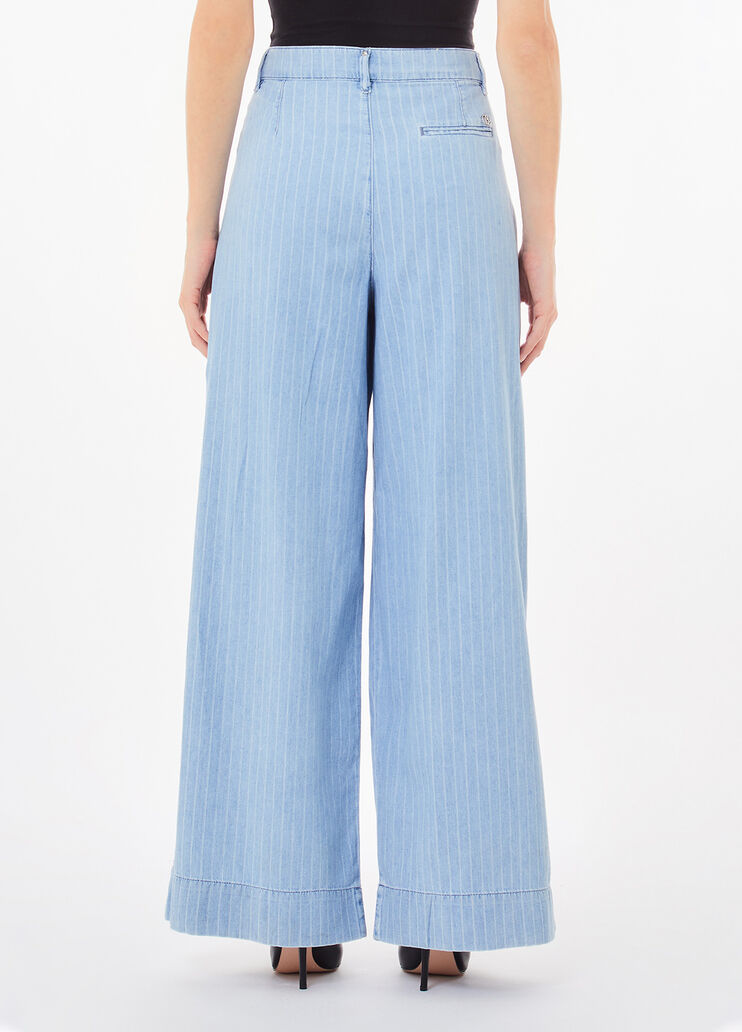 Hose aus Nadelstreifen-Denim Helles Denimblau Liu Jo - medium