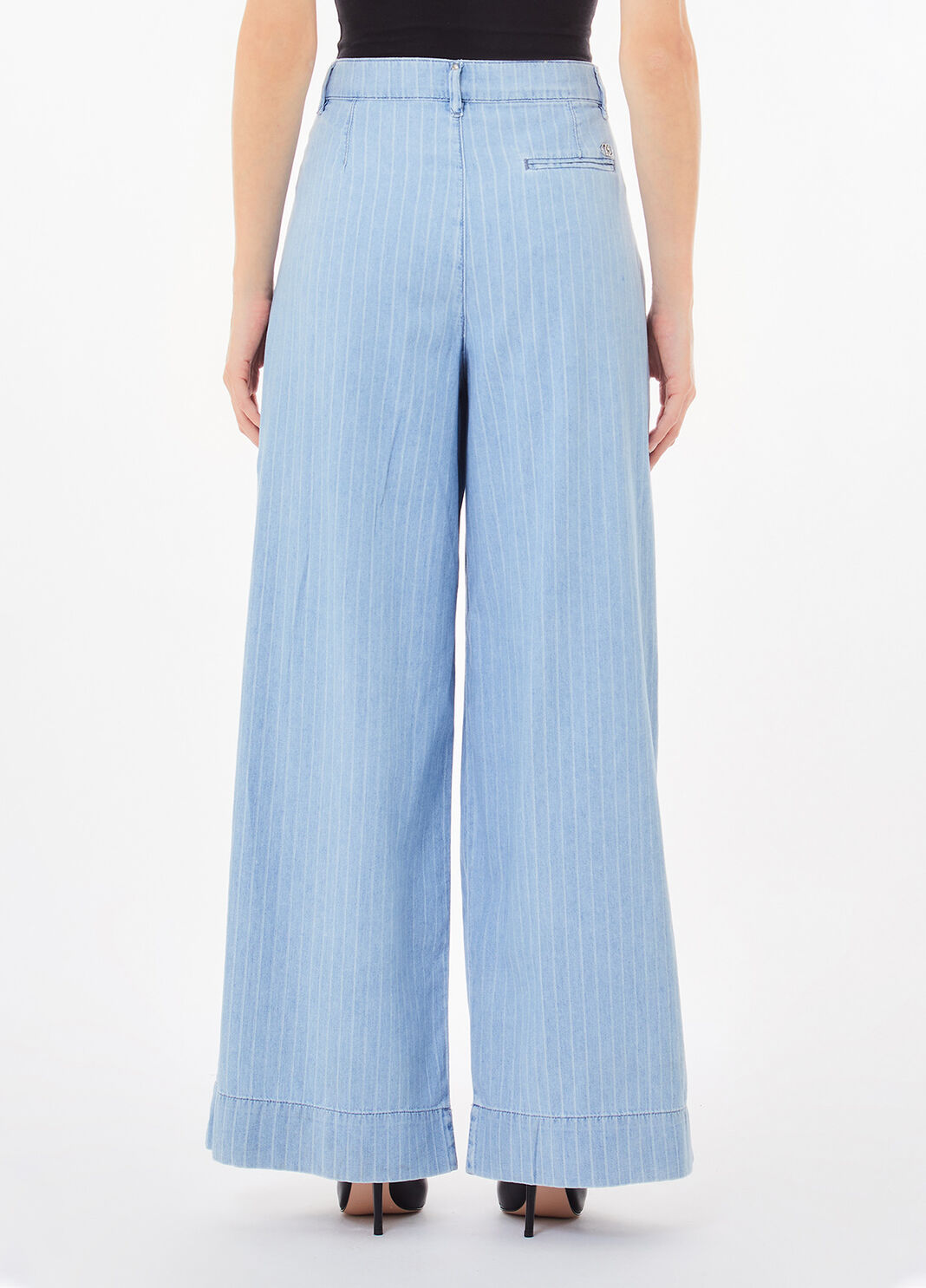 Pinstripe denim jeans light blue denim Liu Jo - large image number 1