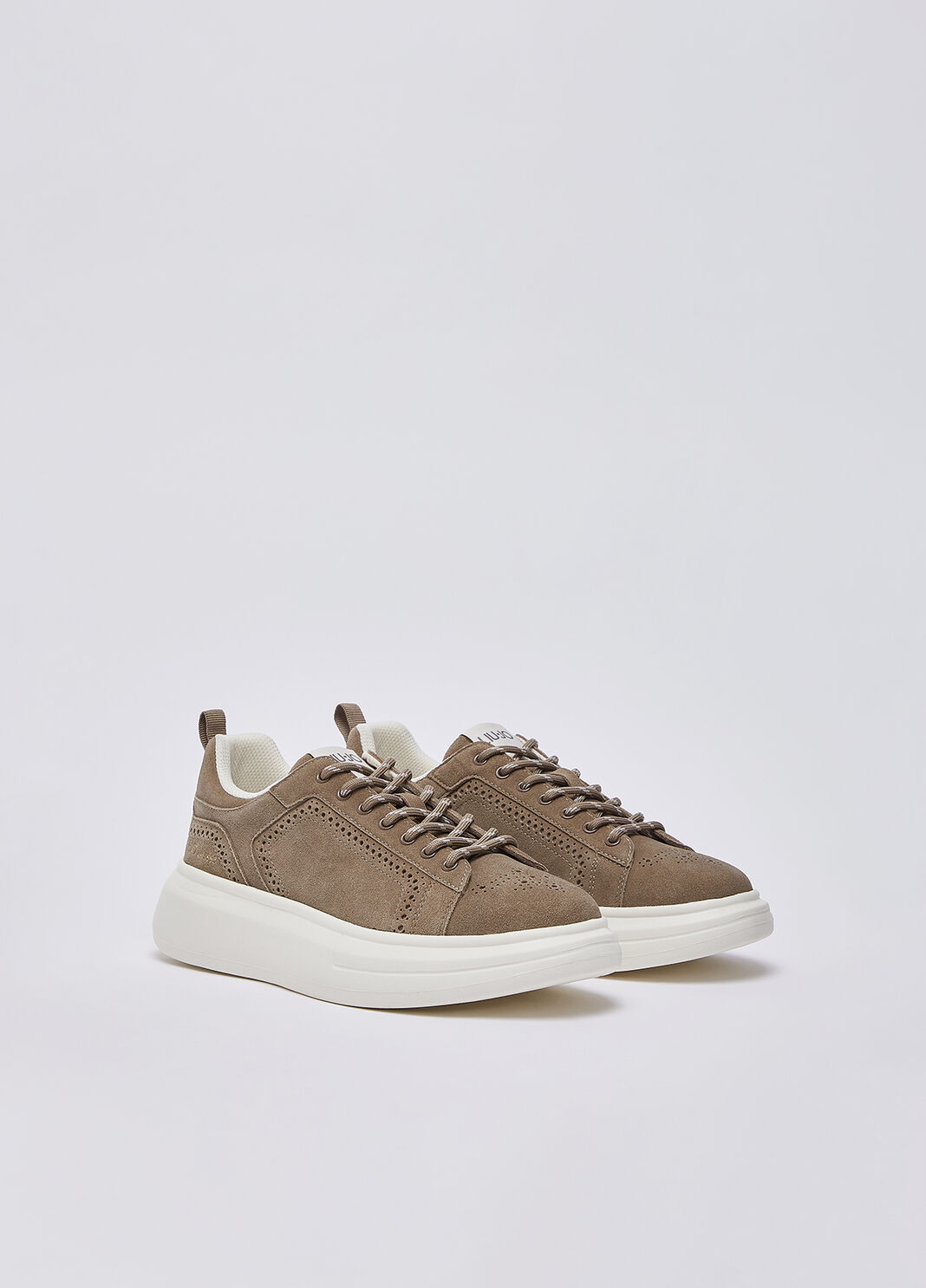 Suede platform sneakers dove grey Liu Jo - large image number 1