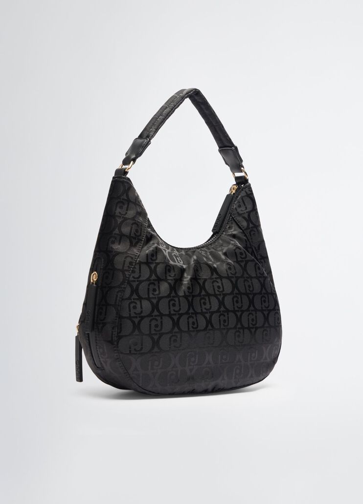 Nylon jacquard bag black Liu Jo - large image number 3 Nylon jacquard bag black Liu Jo - large image number 3