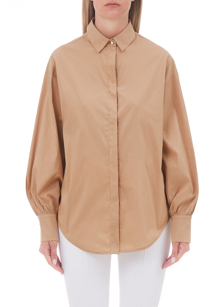 Shirt with puff sleeves beige Liu Jo - large image number 0