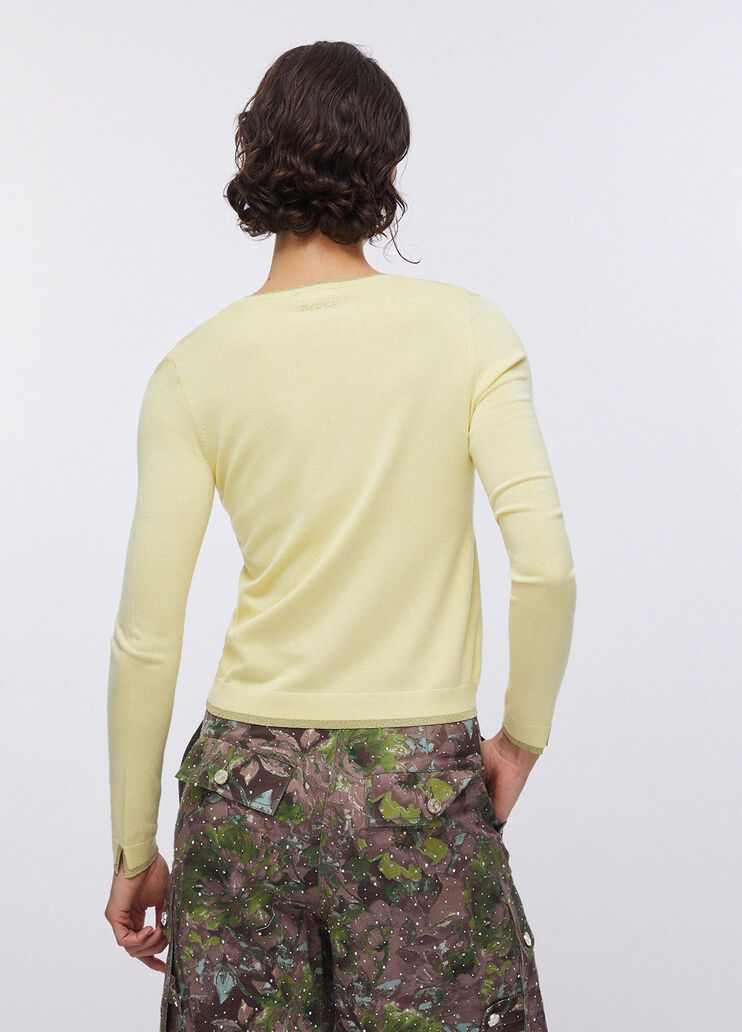 Strickjacke mit Schlitzen gelb Liu Jo - large image number 1