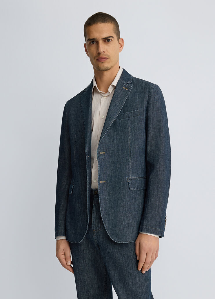 Chambray denim jacket dark blue denim Liu Jo - medium Chambray denim jacket dark blue denim Liu Jo - medium