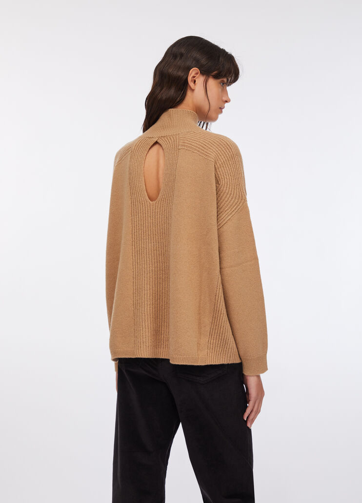 100% wool jumper with bejewelled embroidery beige Liu Jo - large image number 1