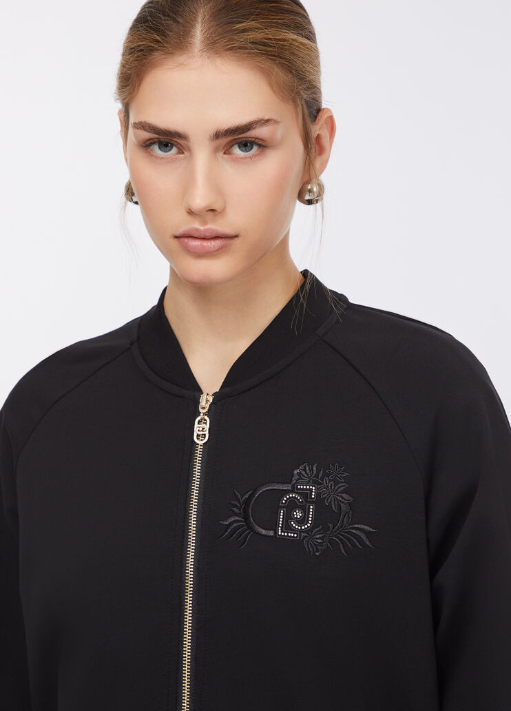 Fleece bomber jacket black Liu Jo - medium
