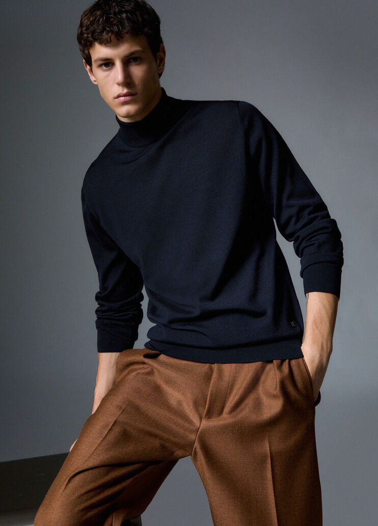 Merino Wool Turtleneck dark blue Liu Jo - medium
