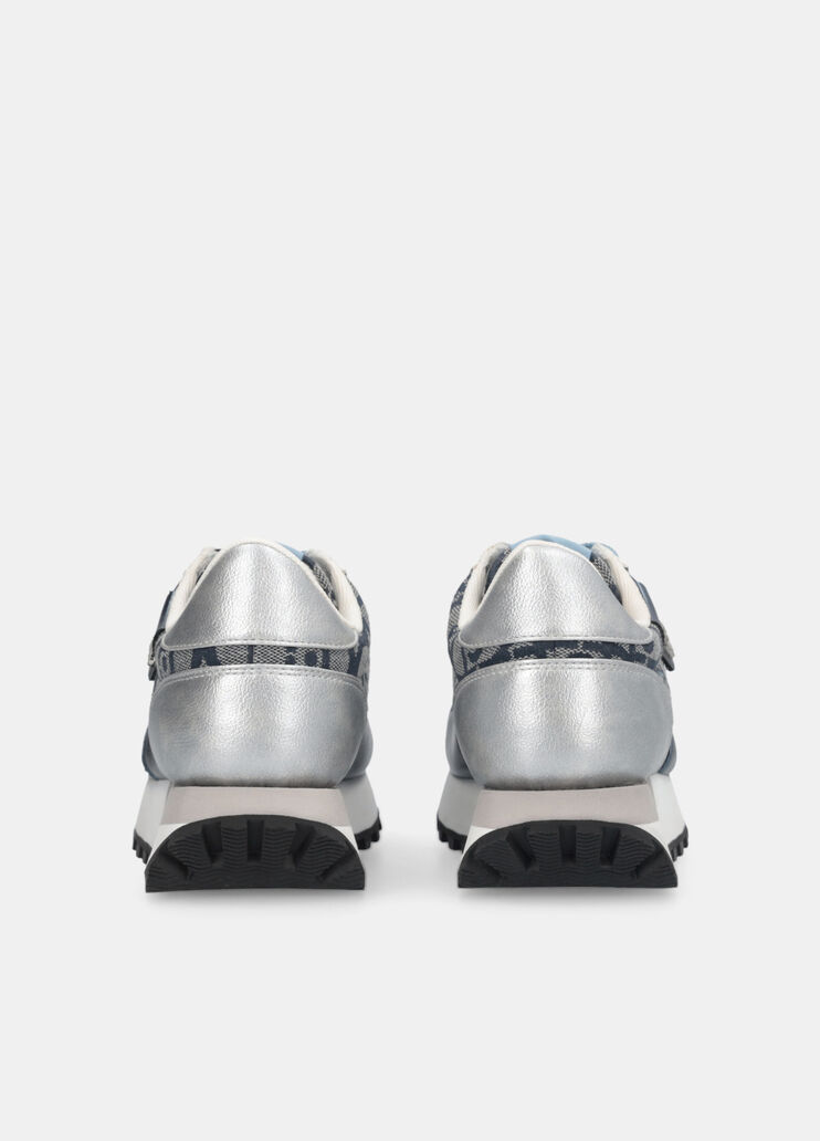 Sneakers with jacquard monogram blue Liu Jo - large image number 7