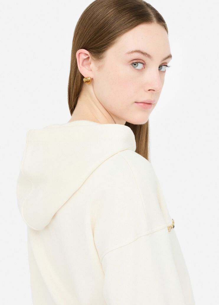 Sweat-shirt Liu Jo Better avec capuche blanc lait Liu Jo - large image number 4 Sweat-shirt Liu Jo Better avec capuche blanc lait Liu Jo - large image number 4