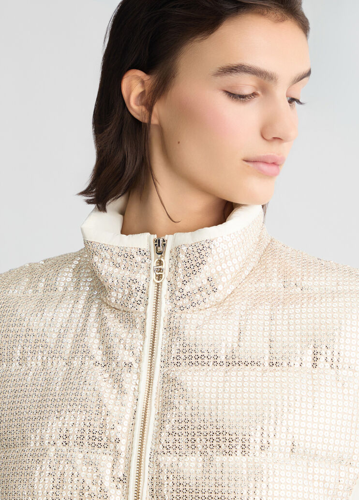 Sequinned vest beige Liu Jo - large image number 2 Sequinned vest beige Liu Jo - large image number 2