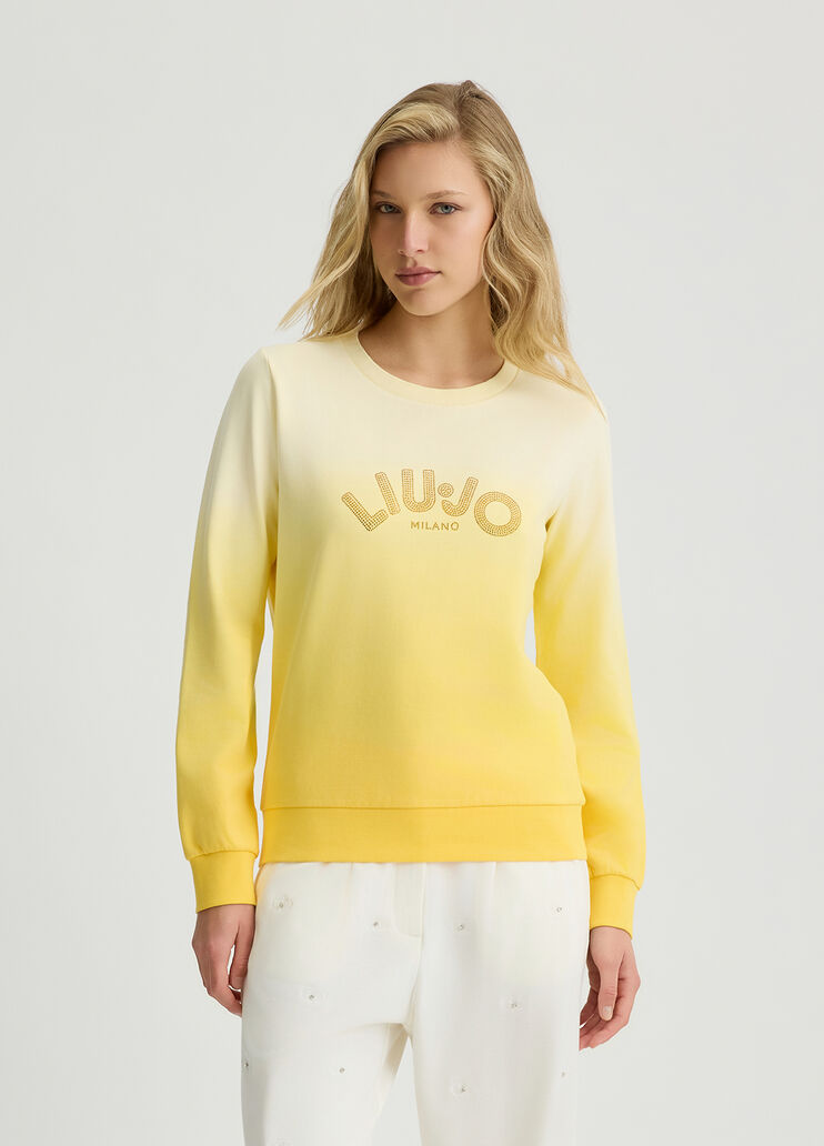 Sweatshirt with rhinestones yellow Liu Jo - medium Sweatshirt with rhinestones yellow Liu Jo - medium