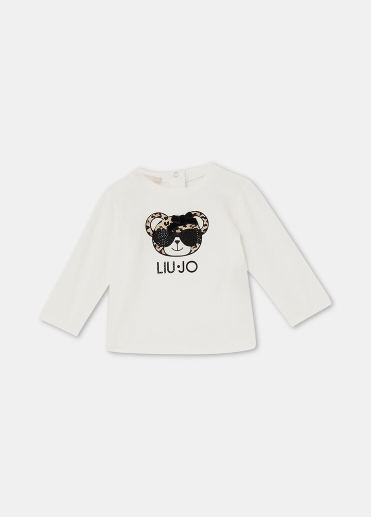 Cotton T-shirt with print white Liu Jo - medium Cotton T-shirt with print white Liu Jo - medium