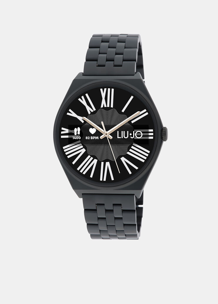 Smartwatch with leather strap black Liu Jo - medium Smartwatch with leather strap black Liu Jo - medium