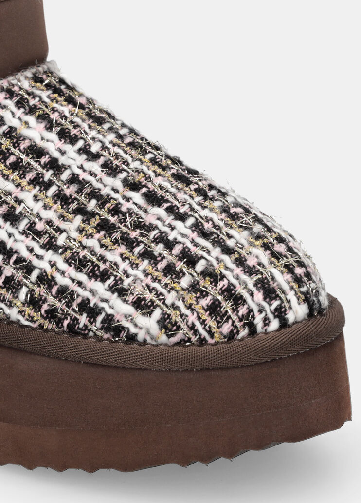 Warm ankle boots with bouclé detailing ebony Liu Jo - large image number 6