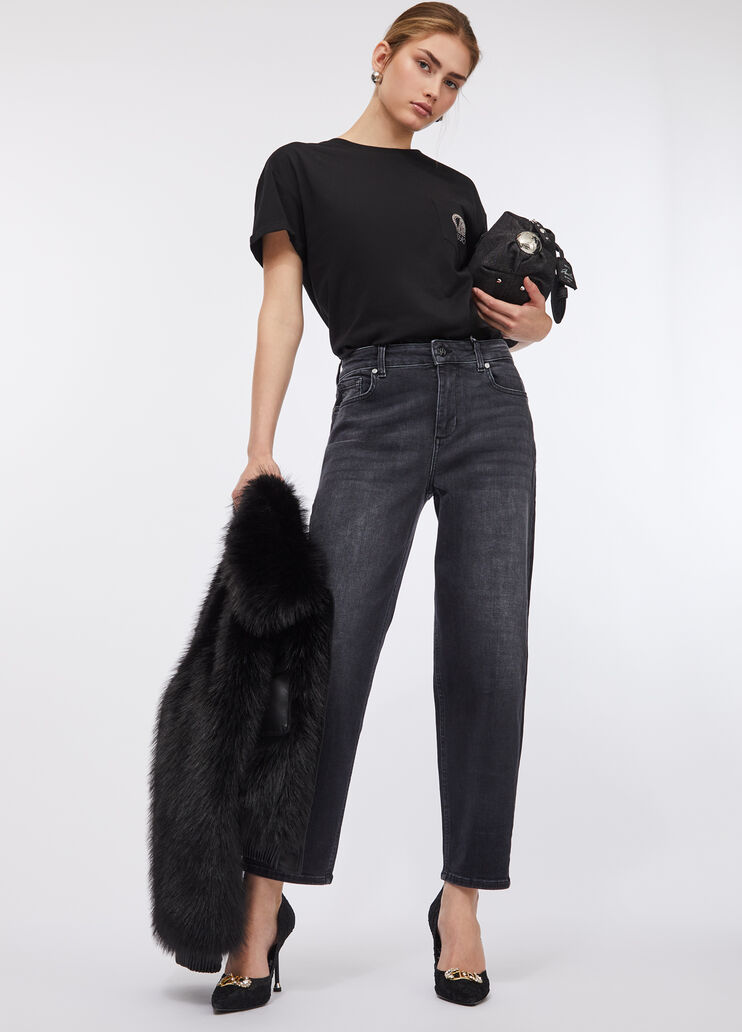 Karottenjeans Denim-Schwarz Liu Jo - large image number 4