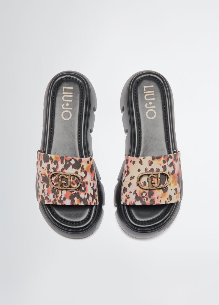 Animal-print flatform sliders animal print Liu Jo - large image number 3 Animal-print flatform sliders animal print Liu Jo - large image number 3