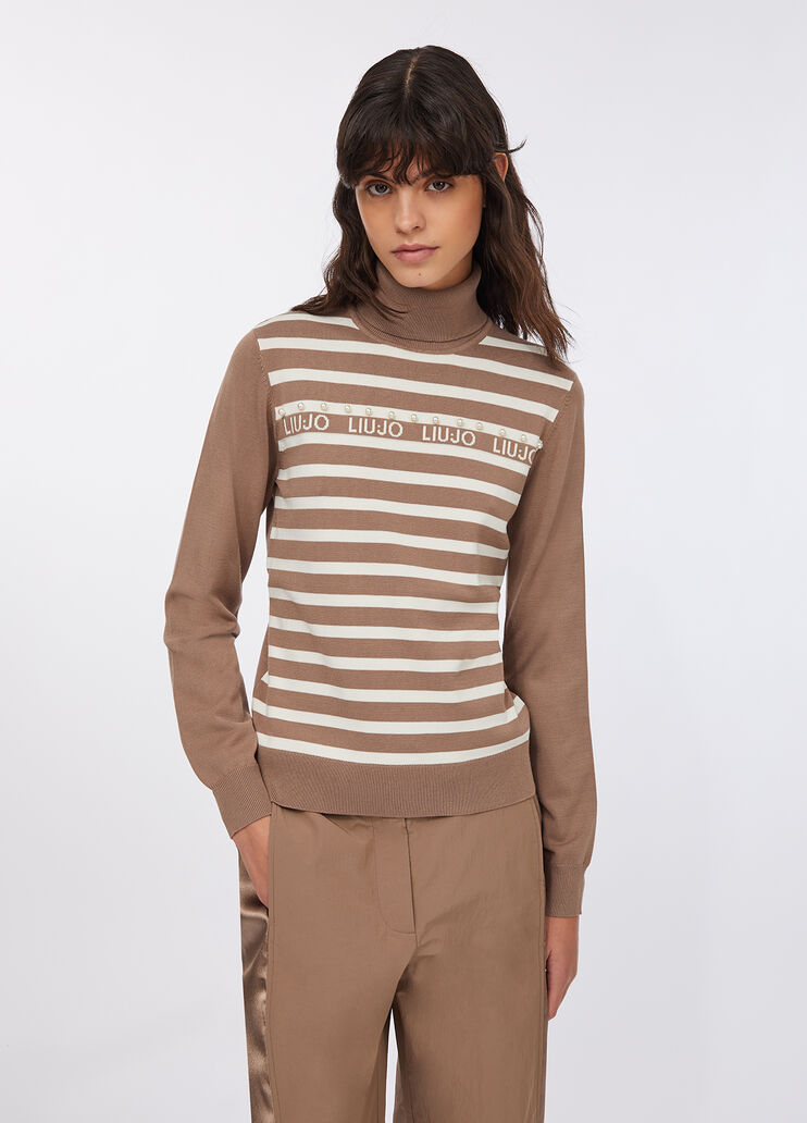 Dolcevita a righe cioccolato Liu Jo - medium