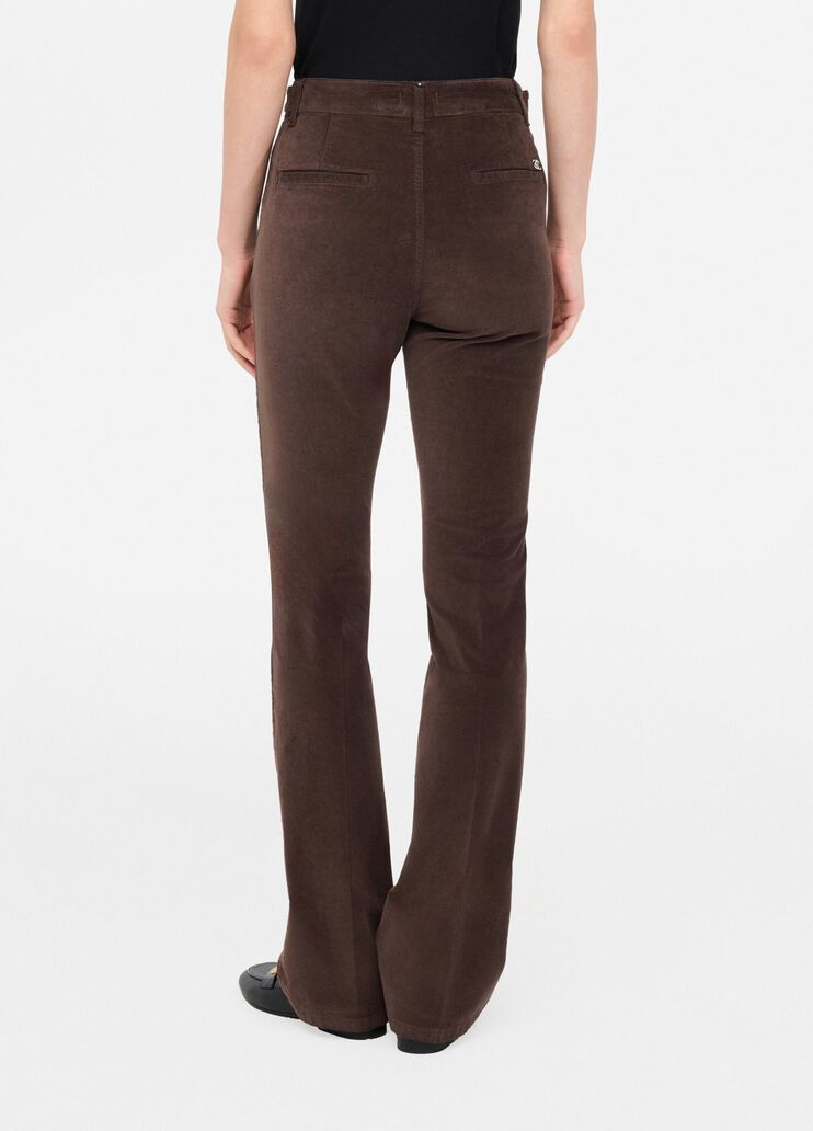 Velvet bootcut trousers chocolate Liu Jo - large image number 1 Velvet bootcut trousers chocolate Liu Jo - large image number 1