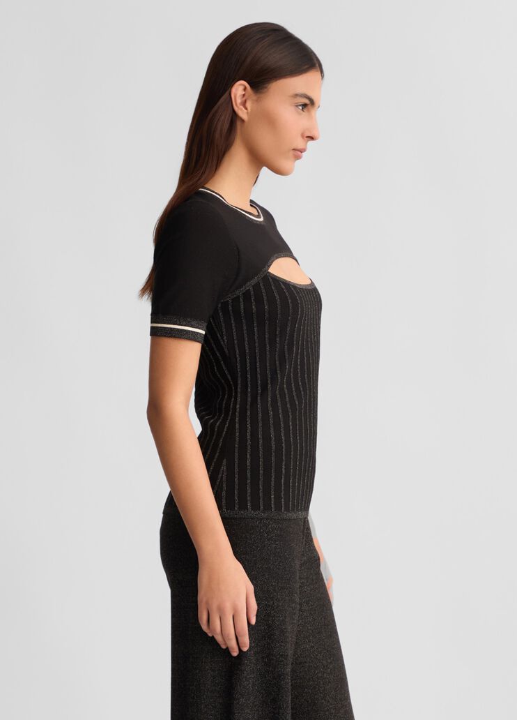 Black sweatshirt black and white Liu Jo - large image number 3 Black sweatshirt black and white Liu Jo - large image number 3