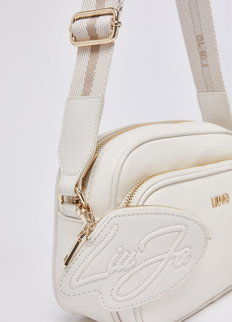 Borsa a tracolla con portamonete panna Liu Jo - medium