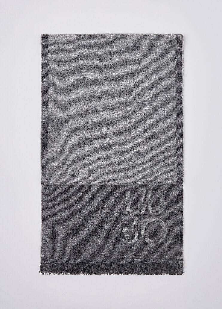Scarf in wool and cashmere dark grey Liu Jo - medium
