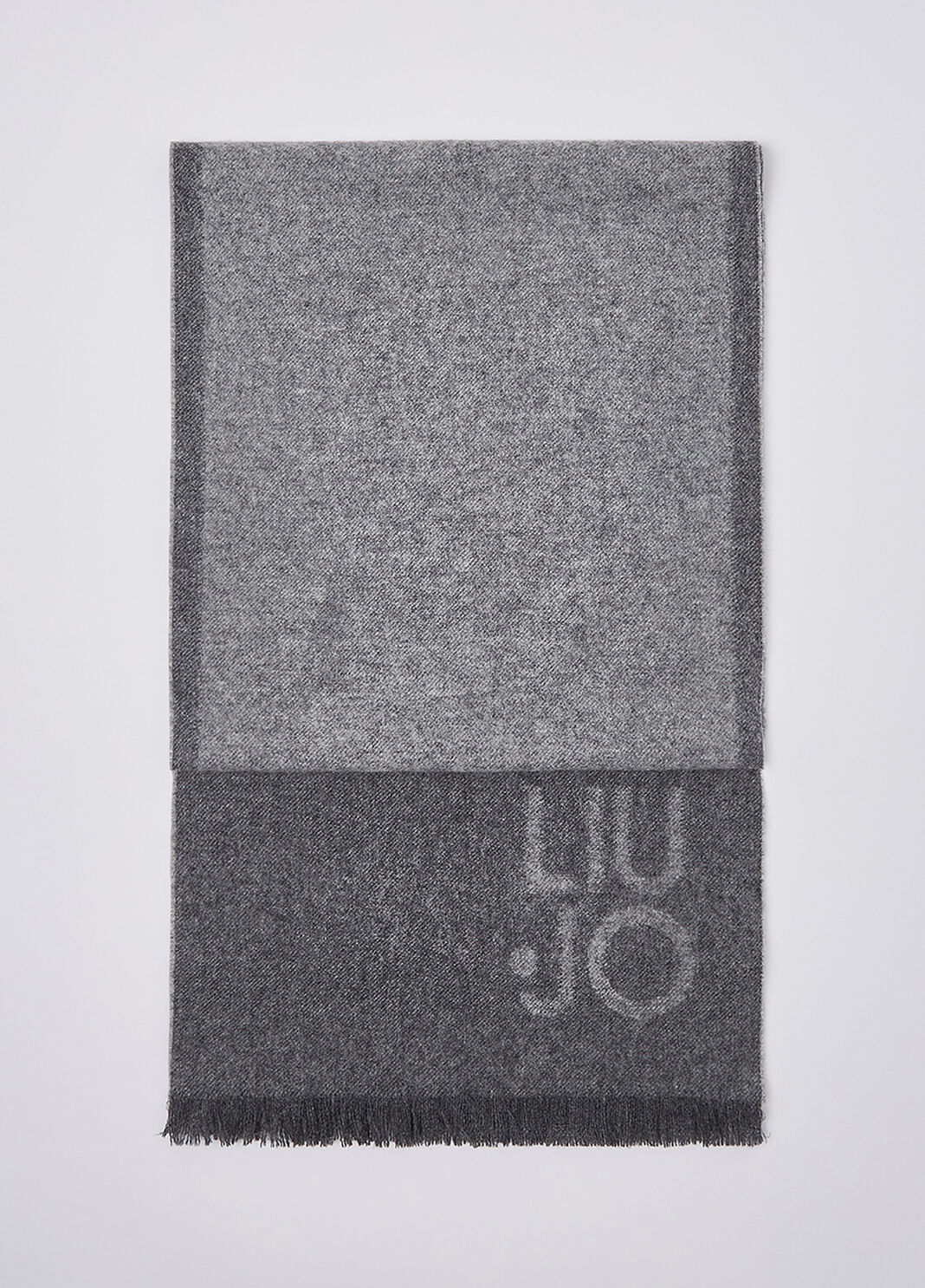 Scarf in wool and cashmere dark grey Liu Jo - large image number 1