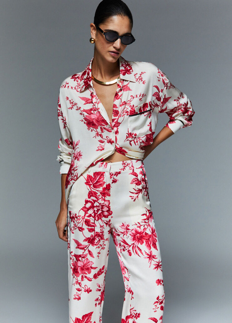 Printed satin shirt red Liu Jo - medium