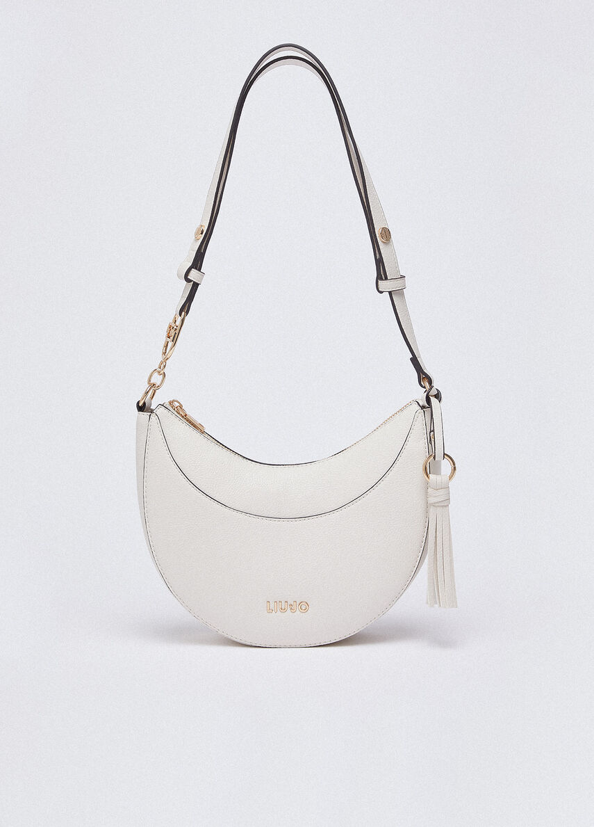 Medium hobo bag with charm colour cream | Liu Jo