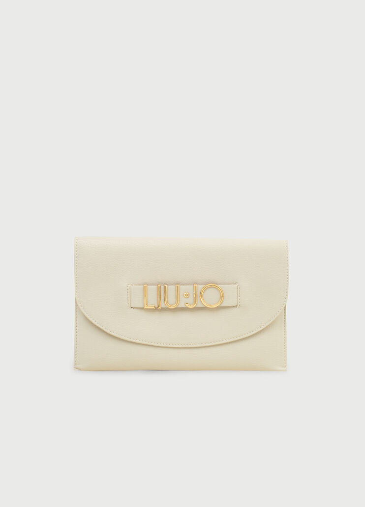 Large wallet with logo champagne Liu Jo - large image number 0