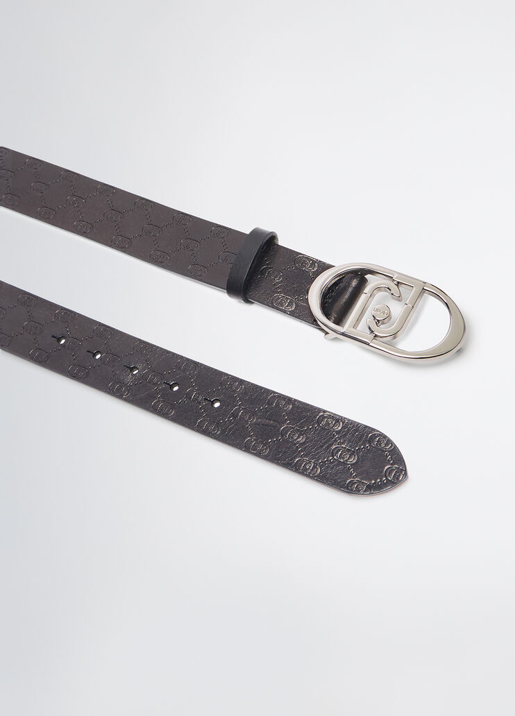 Glossy belt with logo black Liu Jo - large image number 4 Glossy belt with logo black Liu Jo - large image number 4