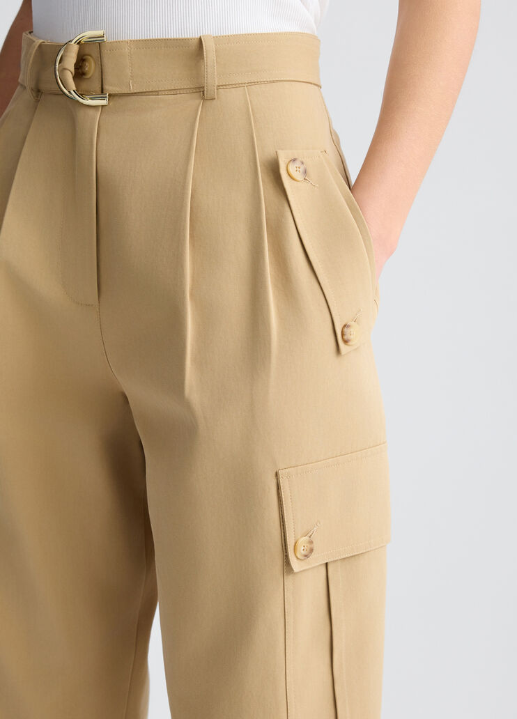 Cropped cargo trousers beige Liu Jo - large image number 2 Cropped cargo trousers beige Liu Jo - large image number 2