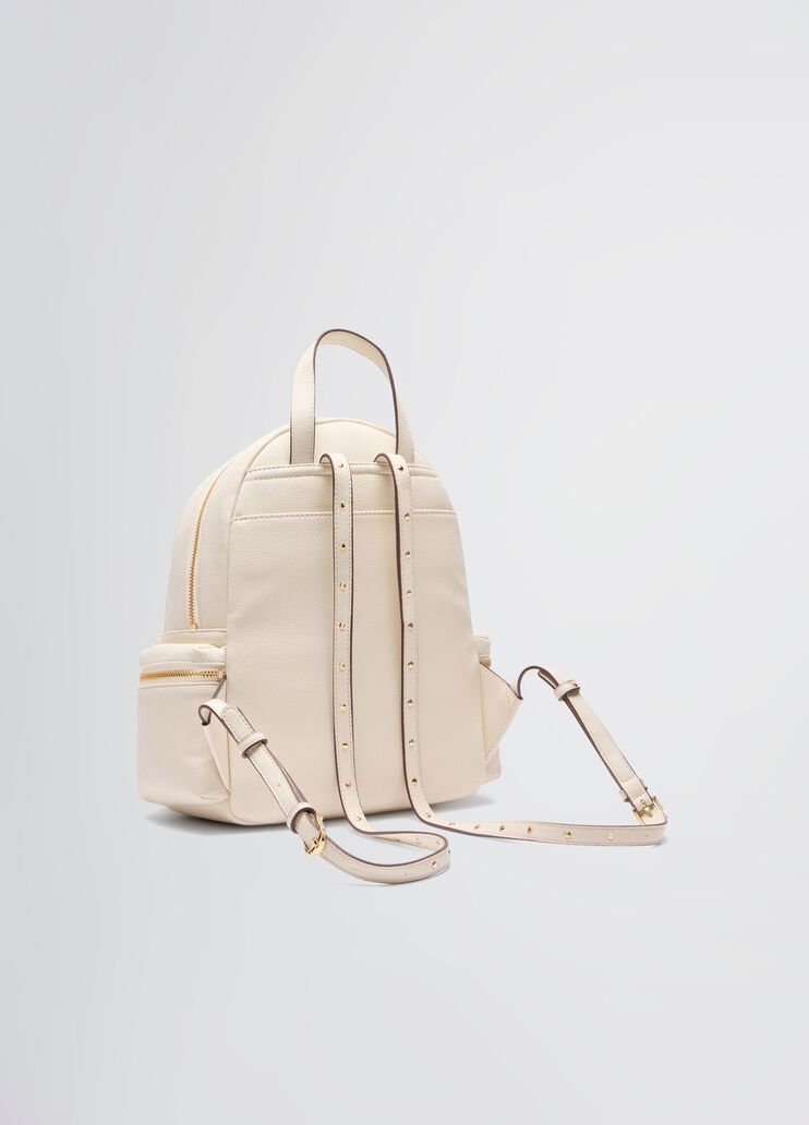 White backpack with logo cream Liu Jo - large image number 3