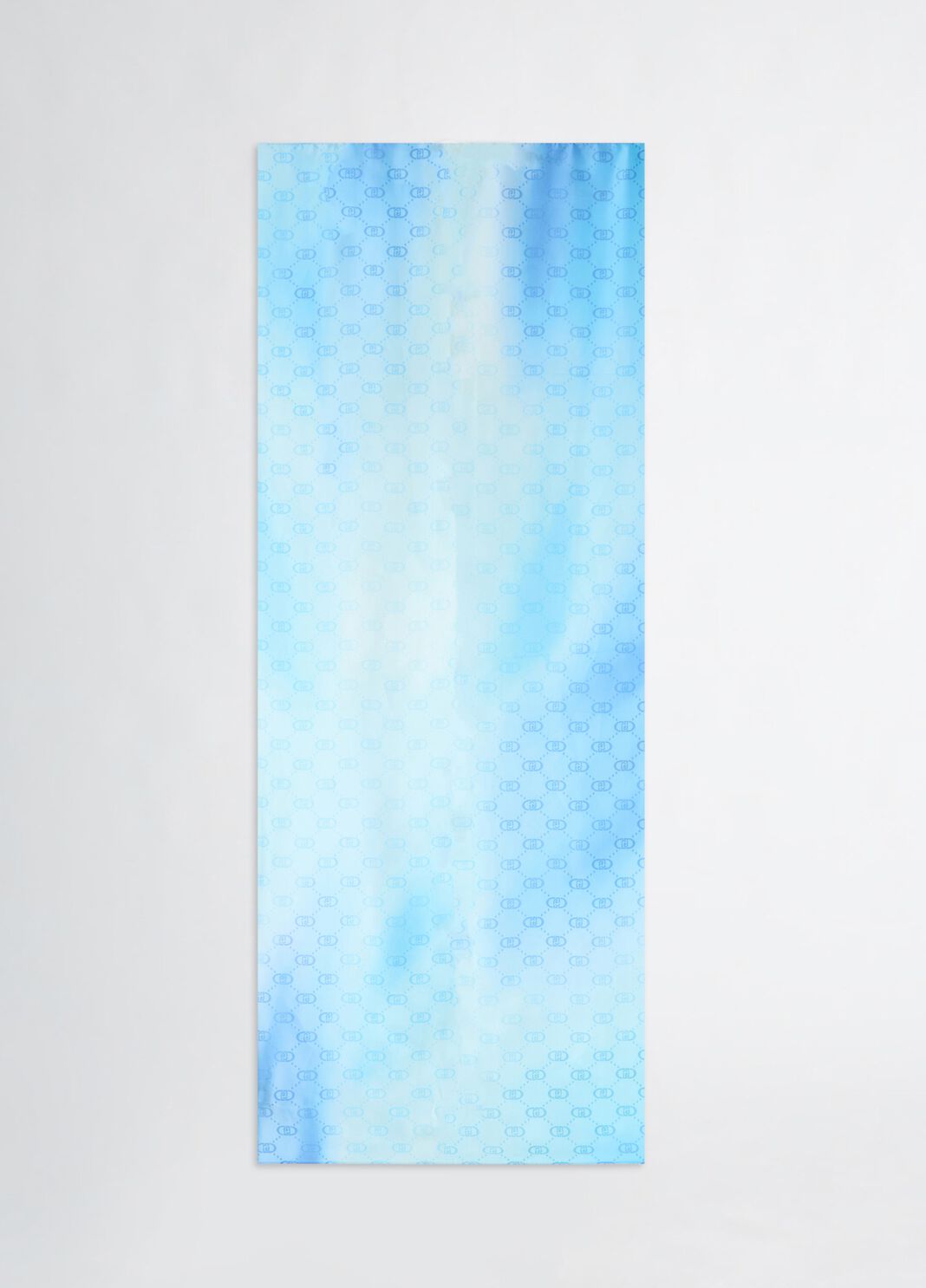 Shawl with logo light blue Liu Jo - large image number 2