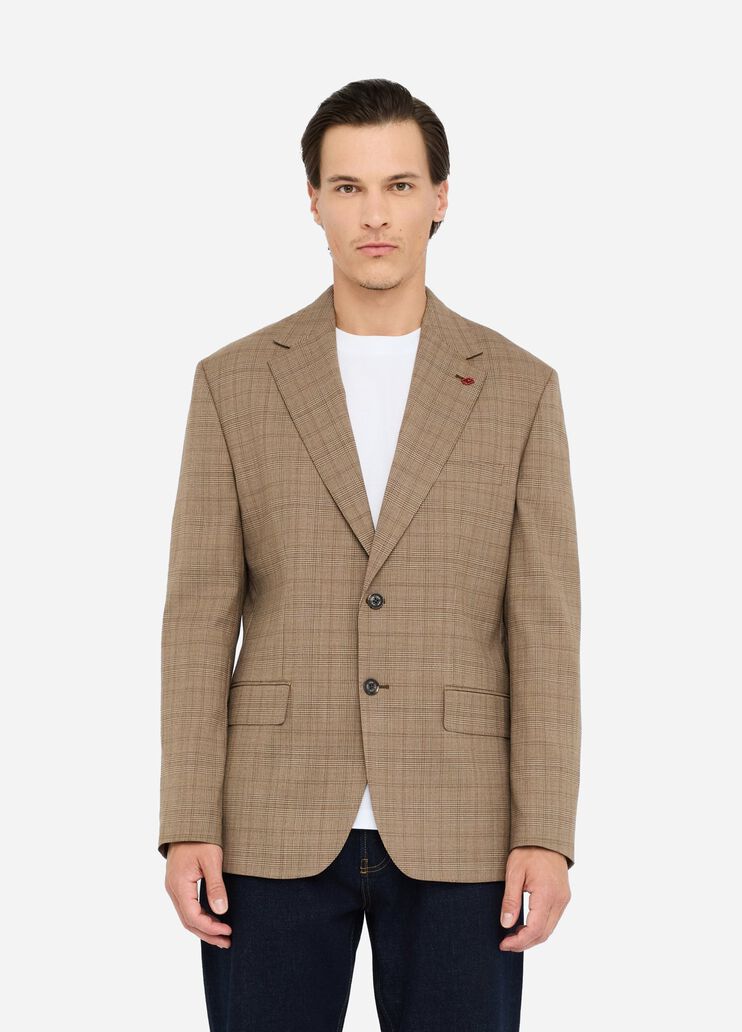 Sakko im Glencheck aus Wolle Beige Liu Jo - medium Sakko im Glencheck aus Wolle Beige Liu Jo - medium