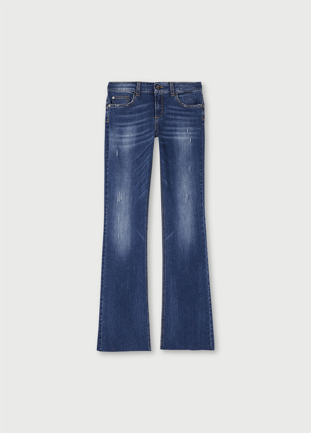 Bootcut jeans with gemstones Blue Liu Jo - large image number 4