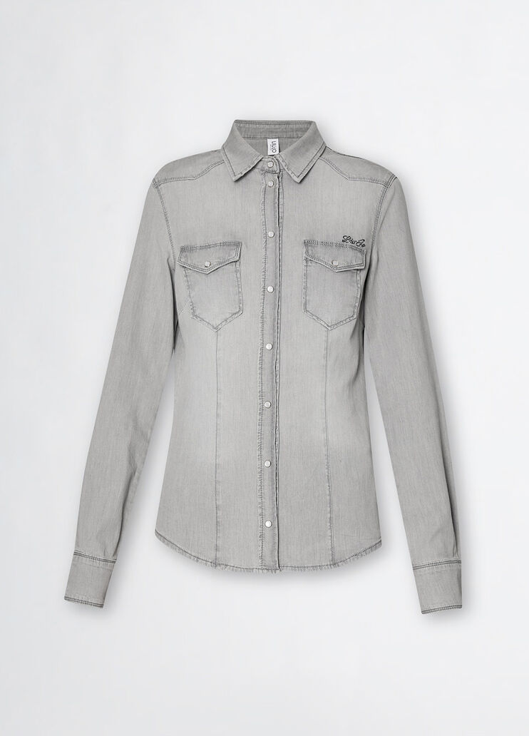 Denim shirt grey denim Liu Jo - large image number 0 Denim shirt grey denim Liu Jo - large image number 0
