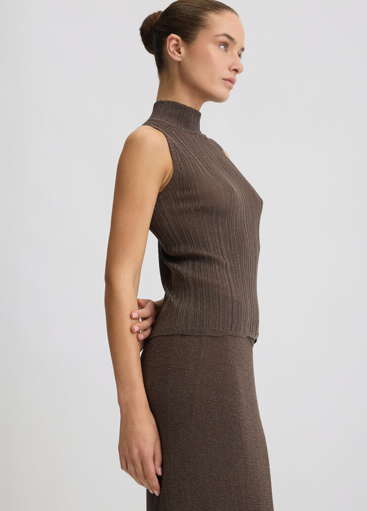 Lurex top chocolate Liu Jo - large image number 3 Lurex top chocolate Liu Jo - large image number 3