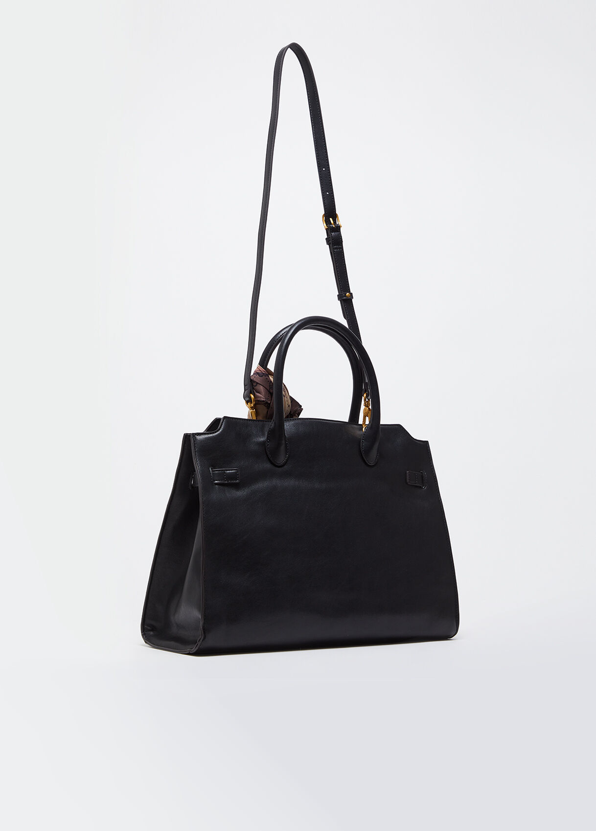 Large satchel with scarf colour black | Liu Jo