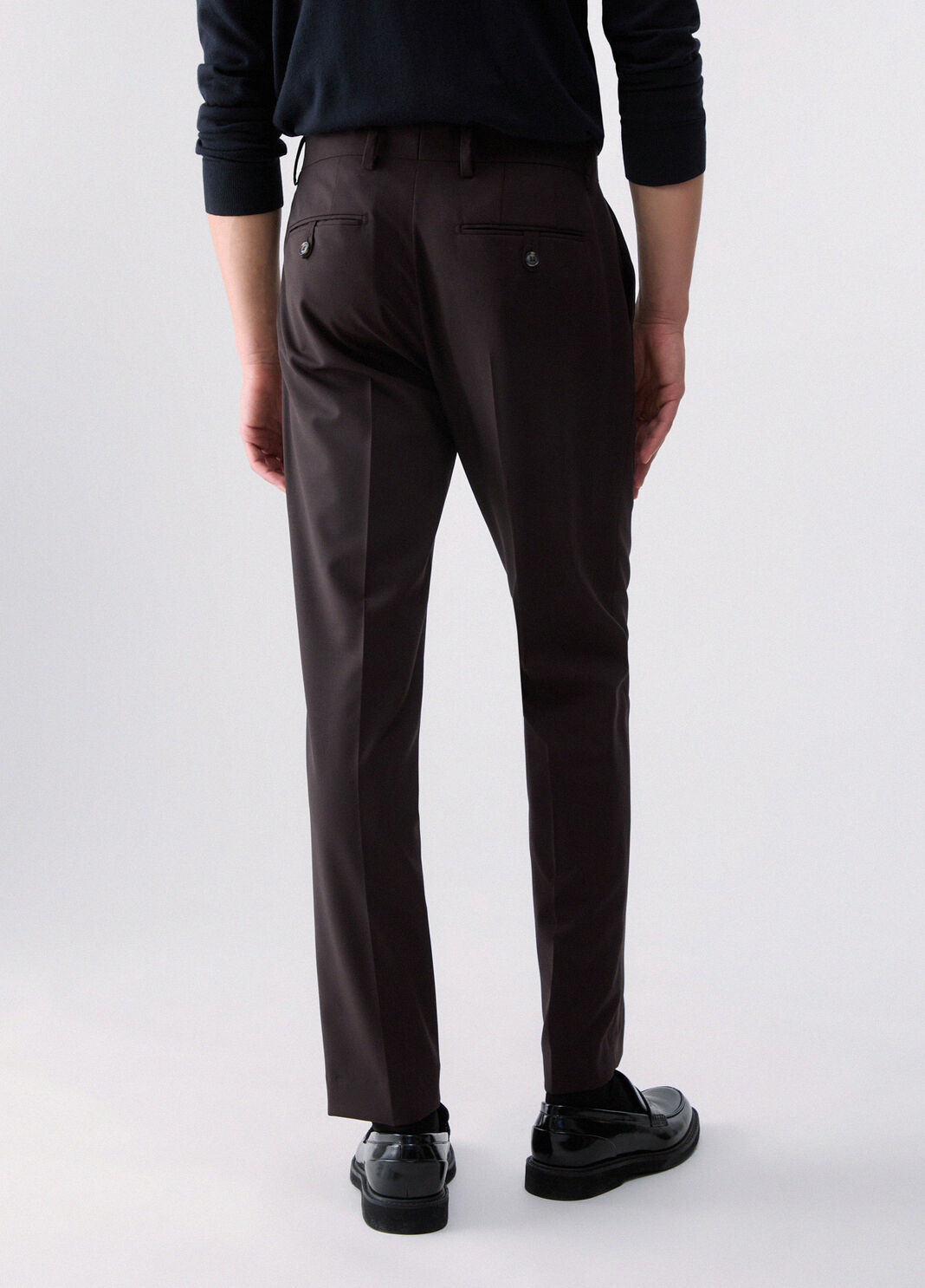 Chino trousers in a wool blend brown Liu Jo - large image number 1