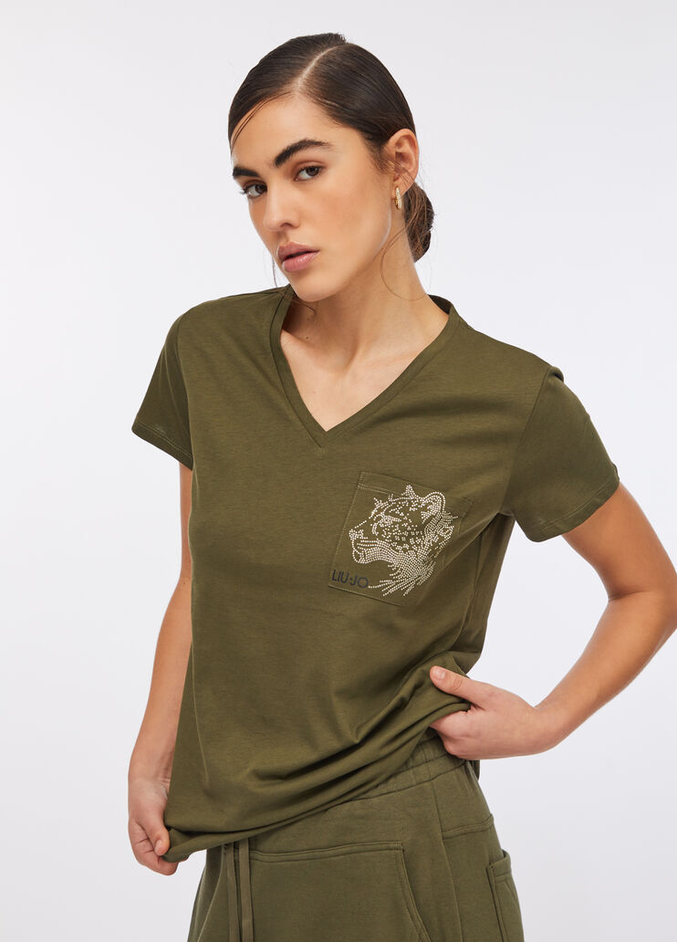 T-Shirt Liu Jo Better Olivgrün Liu Jo - large image number 4