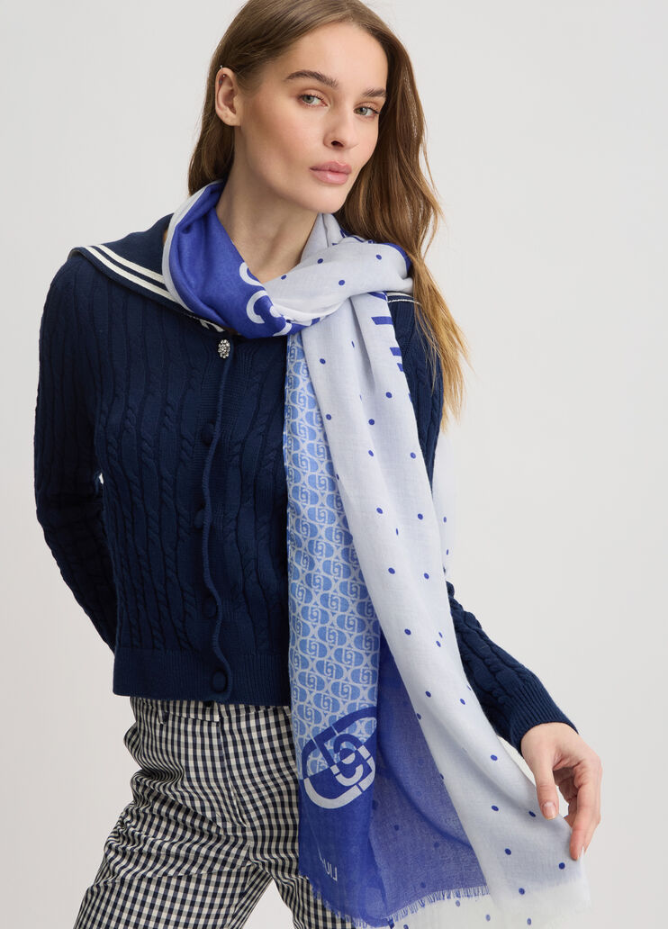 Blue color-block stole blue Liu Jo - medium Blue color-block stole blue Liu Jo - medium