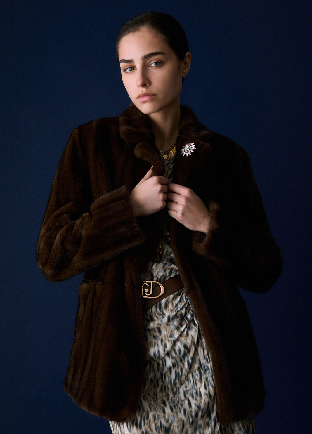 Veste en fausse fourrure marron Liu Jo - large image number 2