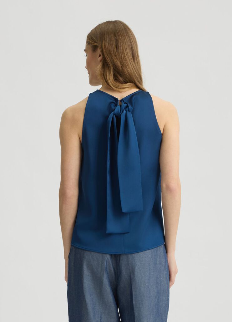 Blue top with bow  sapphire blue Liu Jo - large image number 1 Blue top with bow  sapphire blue Liu Jo - large image number 1