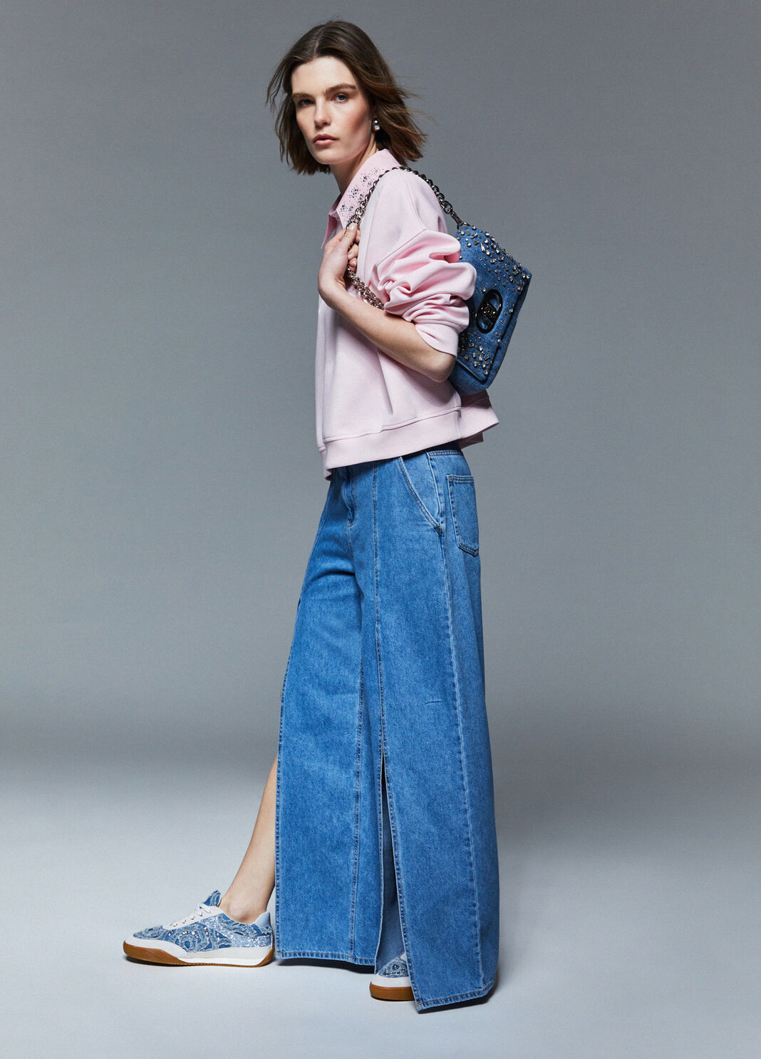 Flare-Jeans mit Schlitzen Denimblau Liu Jo - large image number 2